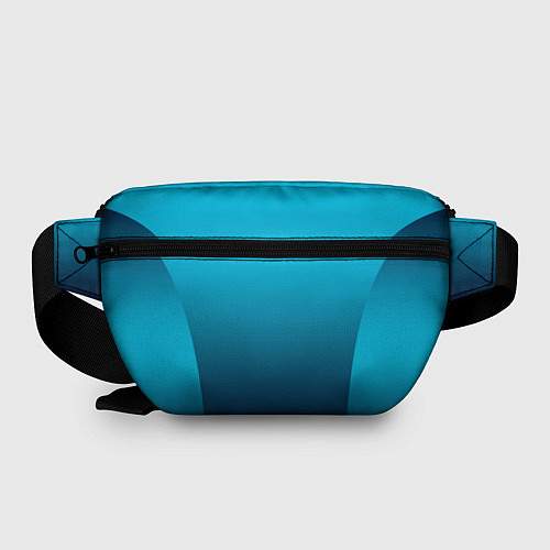 Поясная сумка Яркий голубой с синим градиент комбинированный кро / 3D-принт – фото 2