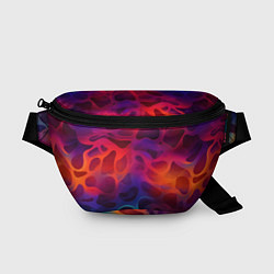 Поясная сумка Паттерн неоновой волны, цвет: 3D-принт