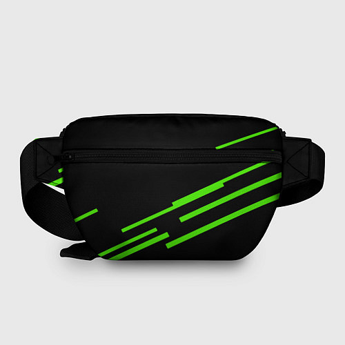 Поясная сумка Razer line green / 3D-принт – фото 2