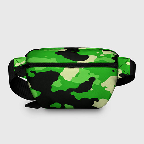 Поясная сумка Зелёный камуфляж текстура / 3D-принт – фото 2
