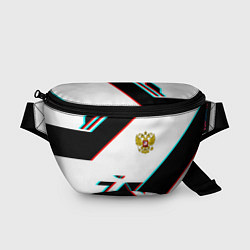 Поясная сумка Россия спортивная геометрия глитч, цвет: 3D-принт