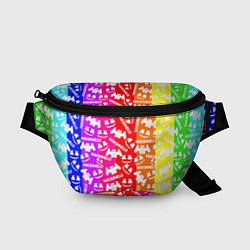 Поясная сумка Marshmello rainbow, цвет: 3D-принт