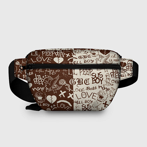Поясная сумка Lil peep retro pattern / 3D-принт – фото 2
