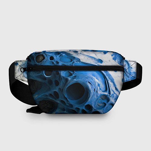 Поясная сумка Сине-белая абстрактная структура / 3D-принт – фото 2