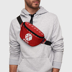 Поясная сумка Новогодний Exo с оленями, цвет: 3D-принт — фото 2