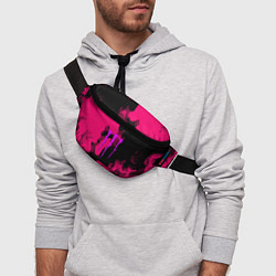 Поясная сумка Monster energy fire pink, цвет: 3D-принт — фото 2