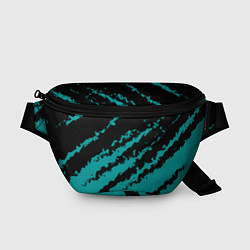 Поясная сумка The color is black and light blue, цвет: 3D-принт