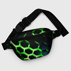 Поясная сумка Neon Honeycombs, цвет: 3D-принт — фото 2