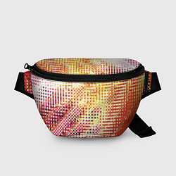 Поясная сумка Абстракция жёлтый с оранжевым