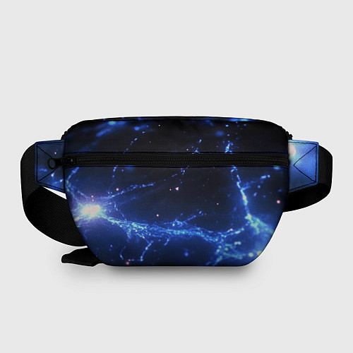 Поясная сумка Синий ток абстракция / 3D-принт – фото 2