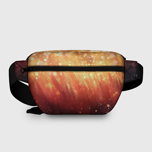 Поясная сумка Желто-красная текстура блестящая / 3D-принт – фото 2