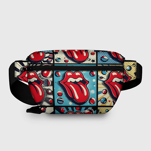 Поясная сумка Rolling Stones logo - pop art / 3D-принт – фото 2