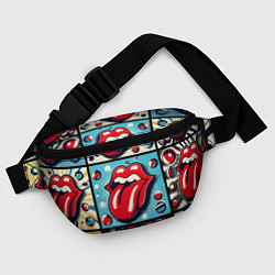Поясная сумка Rolling Stones logo - pop art, цвет: 3D-принт — фото 2