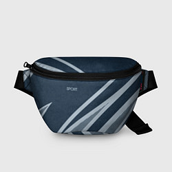 Поясная сумка Sport синий текстурный с полосами