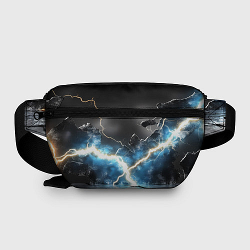 Поясная сумка Разряд молний текстура / 3D-принт – фото 2
