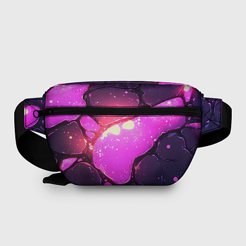 Поясная сумка Розовая текстура разлом плит / 3D-принт – фото 2