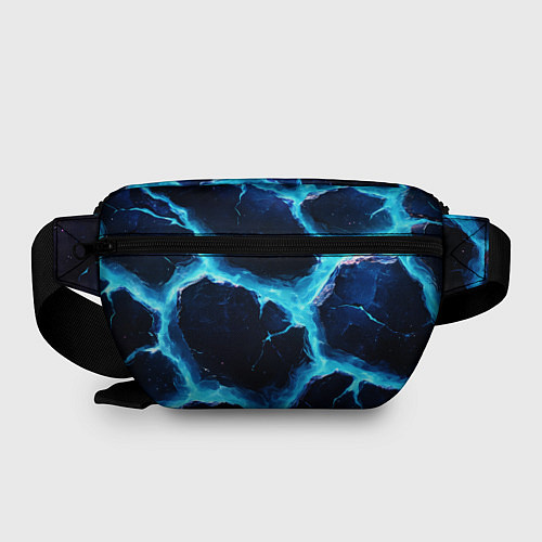 Поясная сумка Голубая потертая текстура с разломом / 3D-принт – фото 2