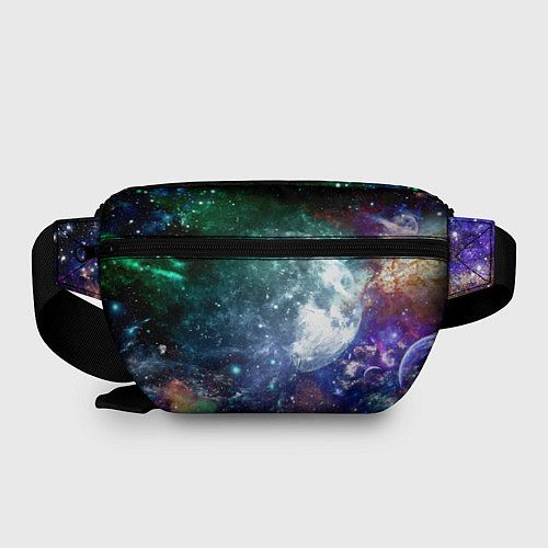 Поясная сумка Котик бравый космонавт - неон / 3D-принт – фото 2