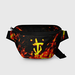 Поясная сумка Doom огненное лого, цвет: 3D-принт