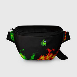 Поясная сумка Амонг ас огненная текстура