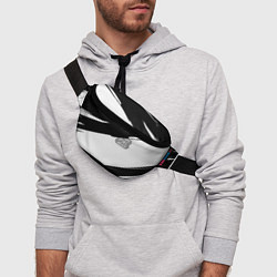 Поясная сумка PUBG черно белые краски, цвет: 3D-принт — фото 2