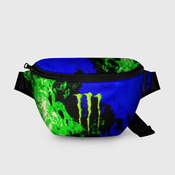 Поясная сумка Monster energy кислотный огонь, цвет: 3D-принт