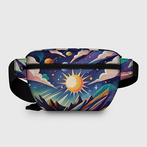 Поясная сумка Жираф байкер на железном коне / 3D-принт – фото 2