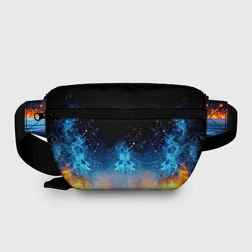 Поясная сумка Хоккеист в синем пламени / 3D-принт – фото 2