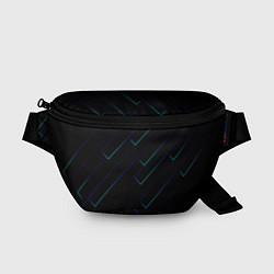 Поясная сумка Color blue black, цвет: 3D-принт