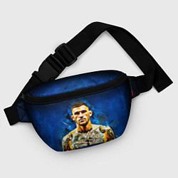 Поясная сумка Дастин Порье на синем, цвет: 3D-принт — фото 2