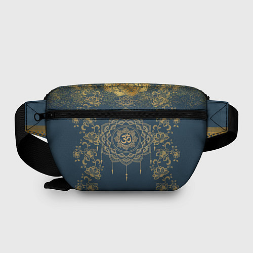 Поясная сумка Слон лотос и золотая мандала / 3D-принт – фото 2