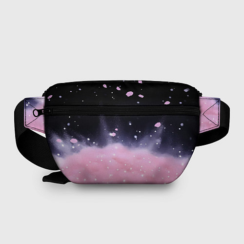 Поясная сумка Розовая текстура с лепестками / 3D-принт – фото 2