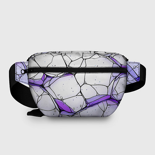 Поясная сумка Разлом белой текстуры / 3D-принт – фото 2