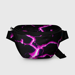 Поясная сумка Color pink black, цвет: 3D-принт