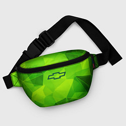 Поясная сумка Chevrolet green poly, цвет: 3D-принт — фото 2