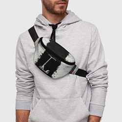 Поясная сумка Самокат на черно-белом, цвет: 3D-принт — фото 2