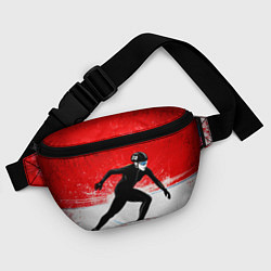 Поясная сумка Скоростной бег на коньках в красном, цвет: 3D-принт — фото 2