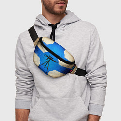 Поясная сумка Стендовая спортивная стрельба на синем, цвет: 3D-принт — фото 2