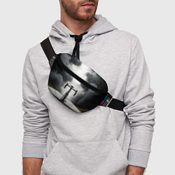 Поясная сумка Шоссейный велосипед в черном дыму, цвет: 3D-принт — фото 2