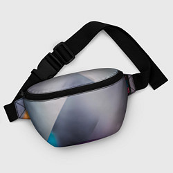 Поясная сумка Color grey with stripes, цвет: 3D-принт — фото 2