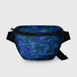 Поясная сумка Абстракция - blue uniform camouflage