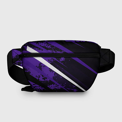 Поясная сумка Color black purple line / 3D-принт – фото 2
