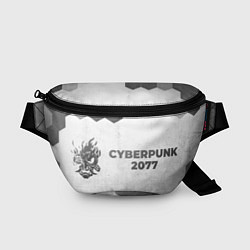 Поясная сумка Cyberpunk 2077 - white gradient по-горизонтали, цвет: 3D-принт