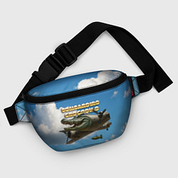 Поясная сумка Bombardino Crocodillo мем, цвет: 3D-принт — фото 2