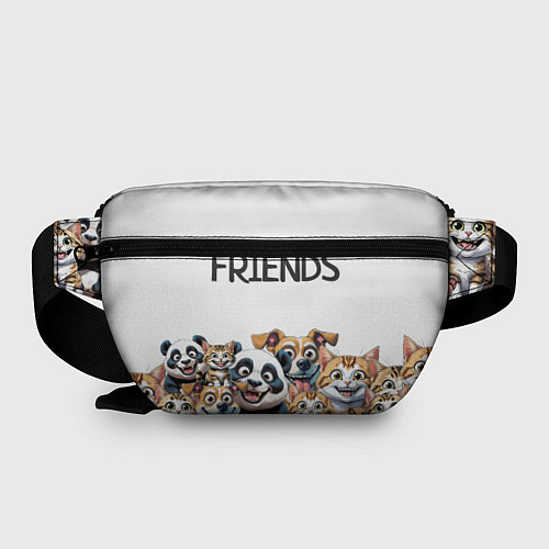 Поясная сумка Котенок щенок и панда друзья / 3D-принт – фото 2