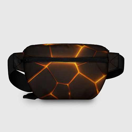 Поясная сумка Оранжевое свечение текстура / 3D-принт – фото 2