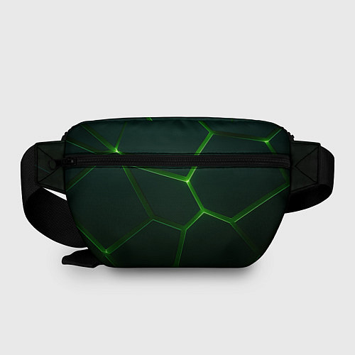 Поясная сумка Зеленые нано плиты / 3D-принт – фото 2