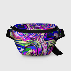 Поясная сумка Абстракция пластика синий