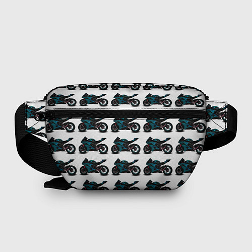 Поясная сумка Motorbike blue / 3D-принт – фото 2