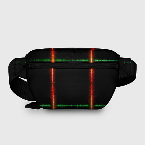Поясная сумка Color green orange lines / 3D-принт – фото 2